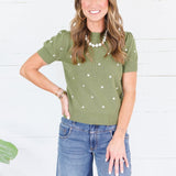 Sycamore Olive Dotty Sweater Sunday Edition