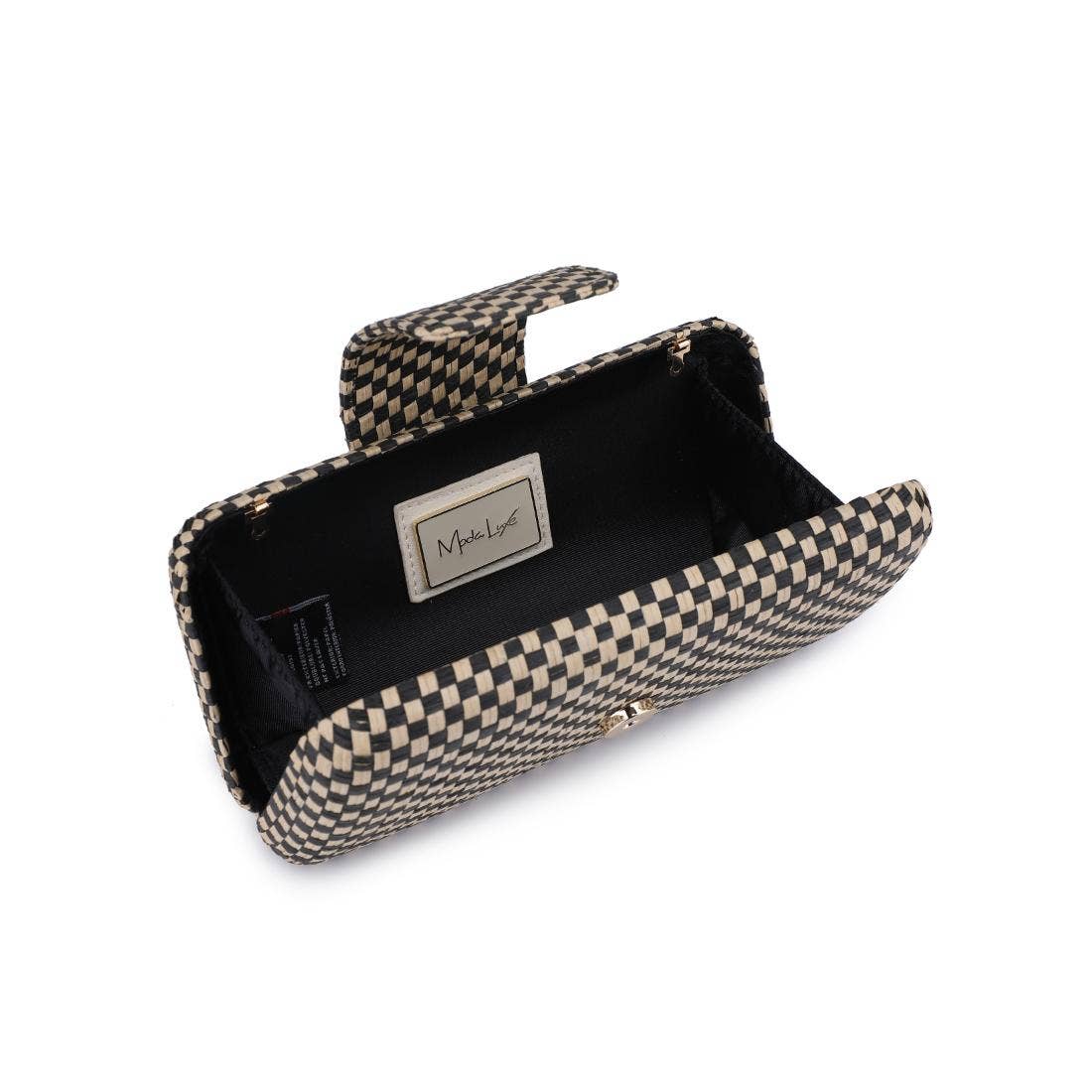 Sylvi Woven Checkerboard Clutch Handbag - A4 Accessories - Handbags - Clover + Bee