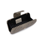Sylvi Woven Checkerboard Clutch Handbag - A4 Accessories - Handbags - Clover + Bee