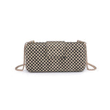 Sylvi Woven Checkerboard Clutch Handbag - A4 Accessories - Handbags - Clover + Bee