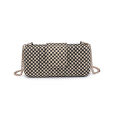 Sylvi Woven Checkerboard Clutch Handbag - A4 Accessories - Handbags - Clover + Bee