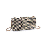 Sylvi Woven Checkerboard Clutch Handbag - A4 Accessories - Handbags - Clover + Bee