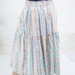 Sylvia French Cottage Floral Tier Maxi Skirt Karlie