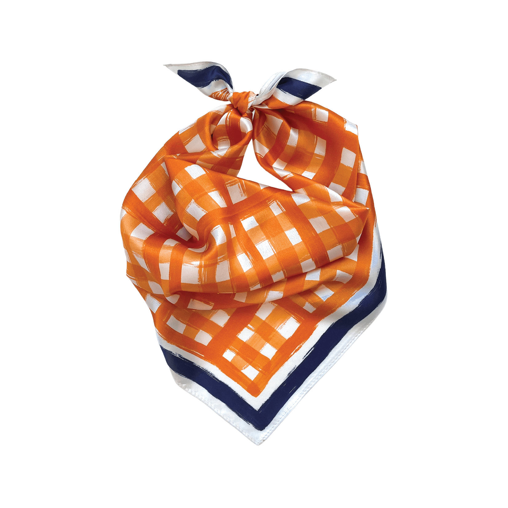 Tailgate Orange + Navy Check Scarf - A3 Accessories - miscellanous - Clover + Bee