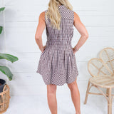Tammy Chocolate Gingham Mini Dress