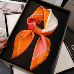 Tangerine Geometric Square Scarf - A3 Accessories - miscellanous - Clover + Bee