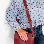 Taya Cherry Patent + Suedette Crossbody