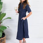 Teaghan Midnight Blue Maxi Dress Eesome