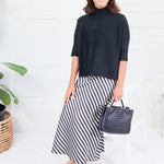 The Maple Black Turtleneck Sweater Rain + Rose