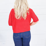 The Maple Crimson Turtleneck Sweater Rain + Rose