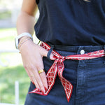 The Skinny Scarf - Crimson - A3 Accessories - miscellanous - Clover + Bee