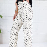 Theo Ecru + Black Dot Stretchy Denim Poppy & Pine