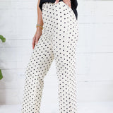 Theo Ecru + Black Dot Stretchy Denim Poppy & Pine
