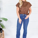 Thistle Brown Suede Top THML