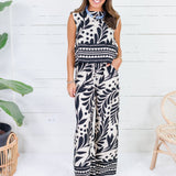 Thomas Black + Sand Wide Leg Pants