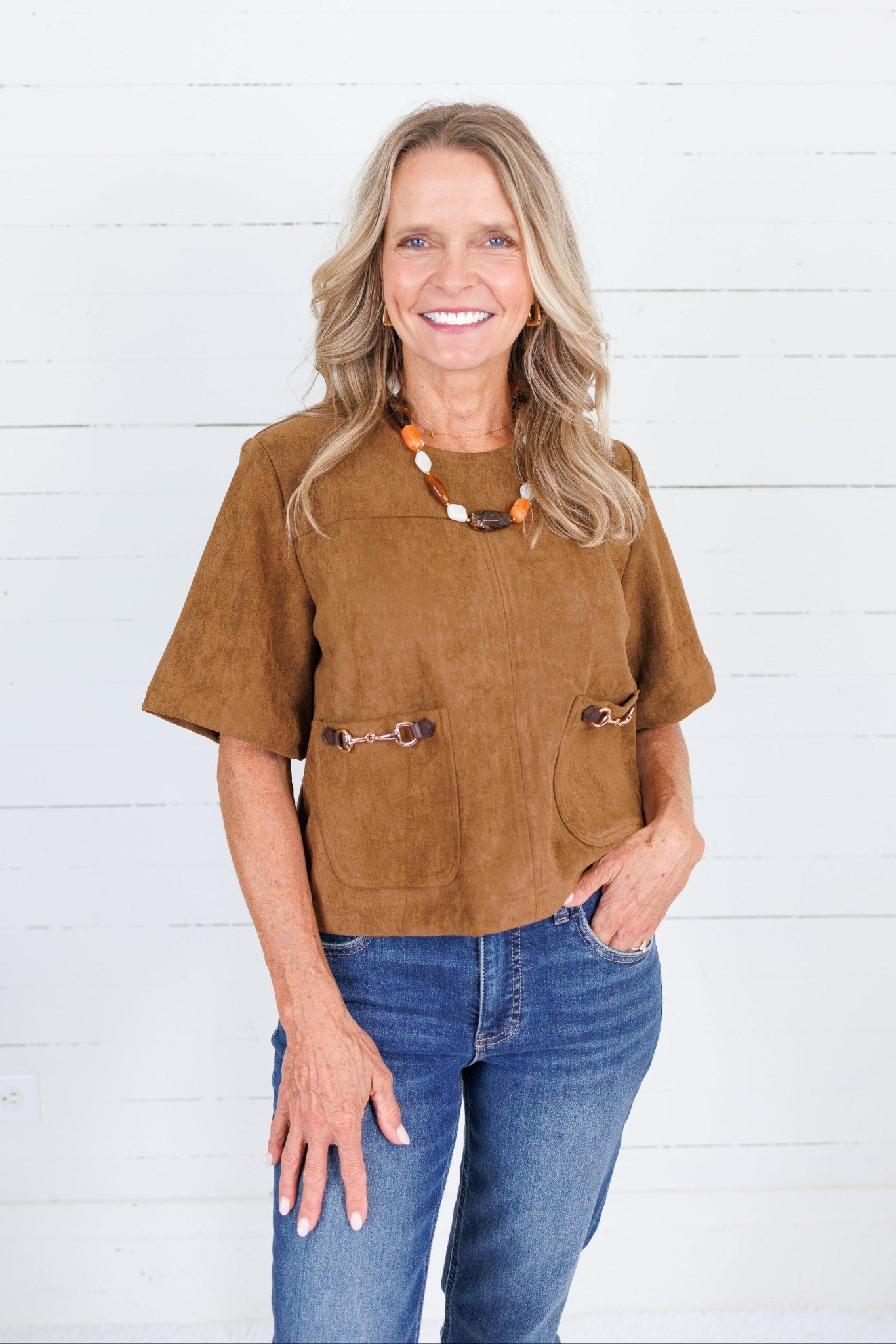Thomas Brown Suede + Horsebit Buckle Top Entro