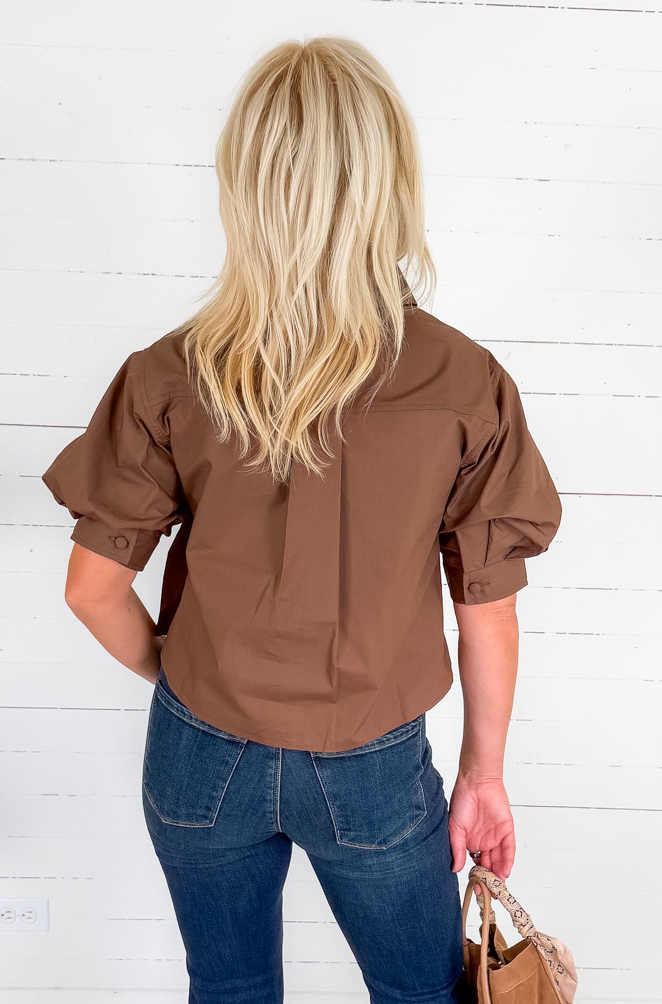 Thomas Cocoa Poplin Top Karlie