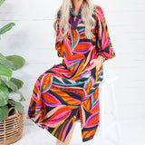 Thornton Black Swirl Abstract Maxi Dress Jodifl