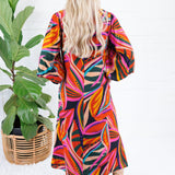 Thornton Black Swirl Abstract Maxi Dress Jodifl