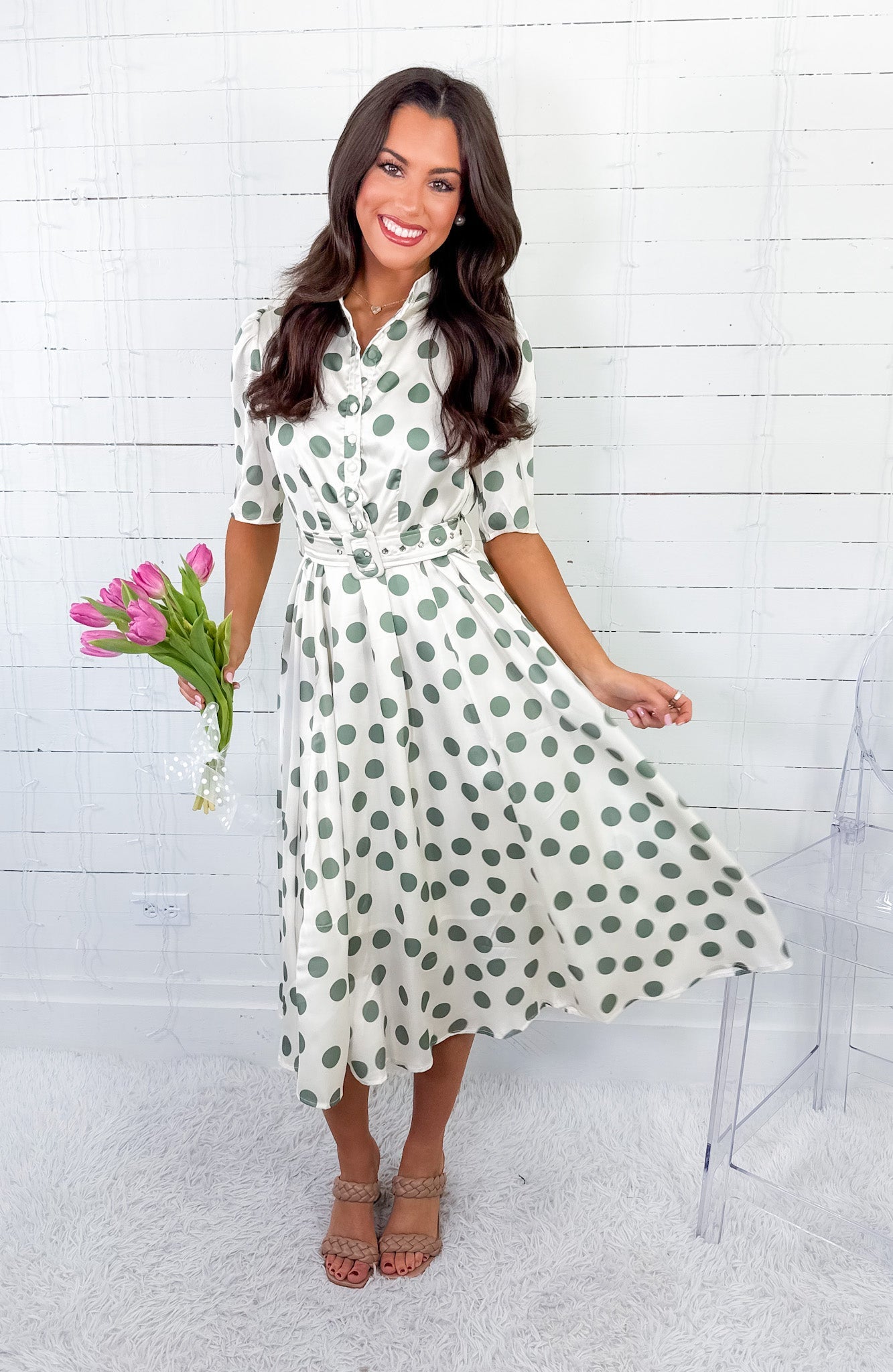 Thornton Ivory + Ivy Polka Dot Dress BIGHIT