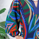 Thornton Navy Swirl Abstract Maxi Dress Jodifl