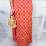 Tiffany Checker Pink + Orange Skirt Briton Court