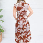 Tilly Brown Botanical Maxi Dress Entro