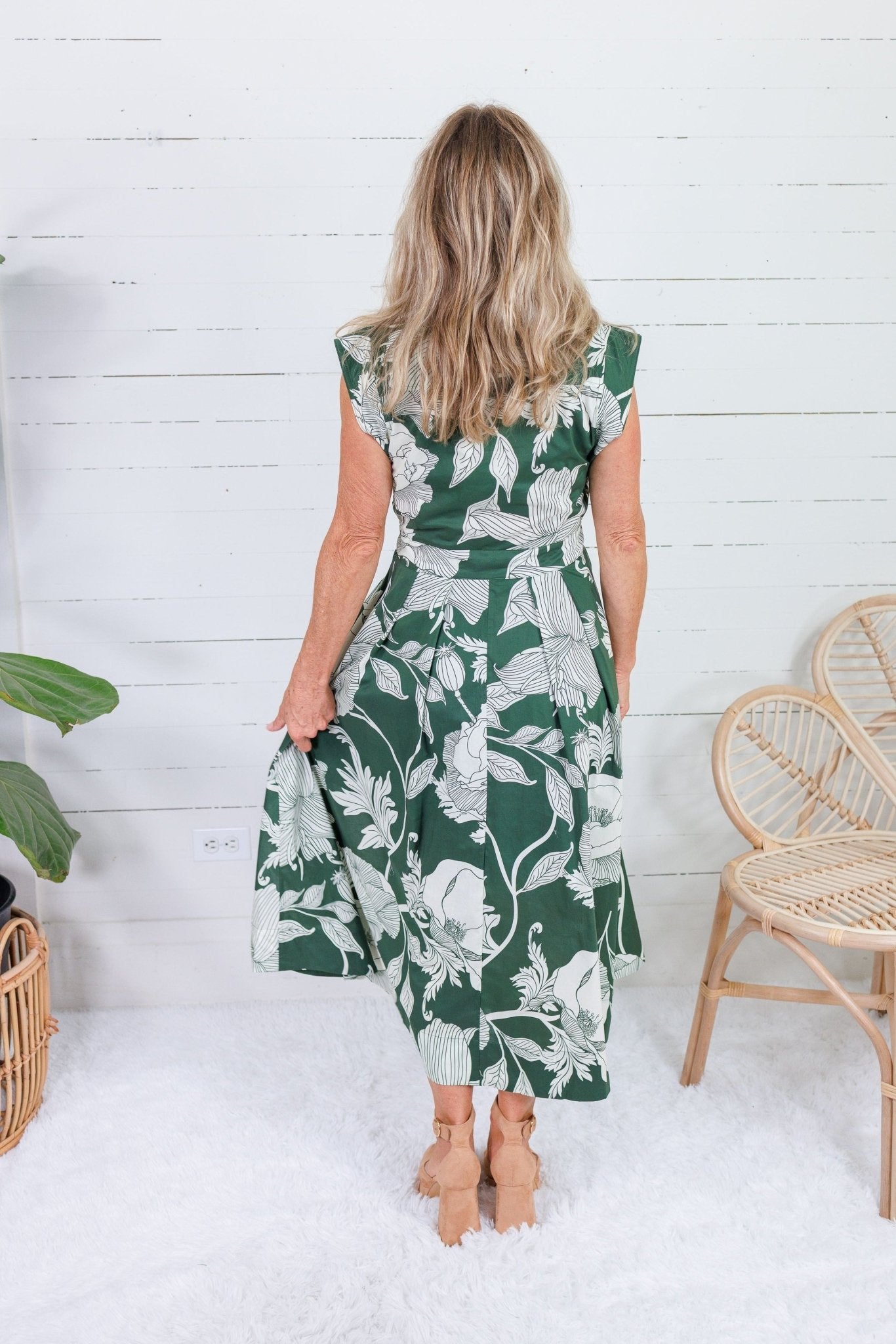 Tilly Fern Botanical Maxi Dress