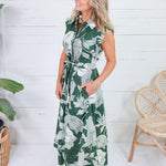Tilly Fern Botanical Maxi Dress