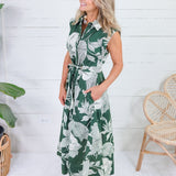 Tilly Fern Botanical Maxi Dress