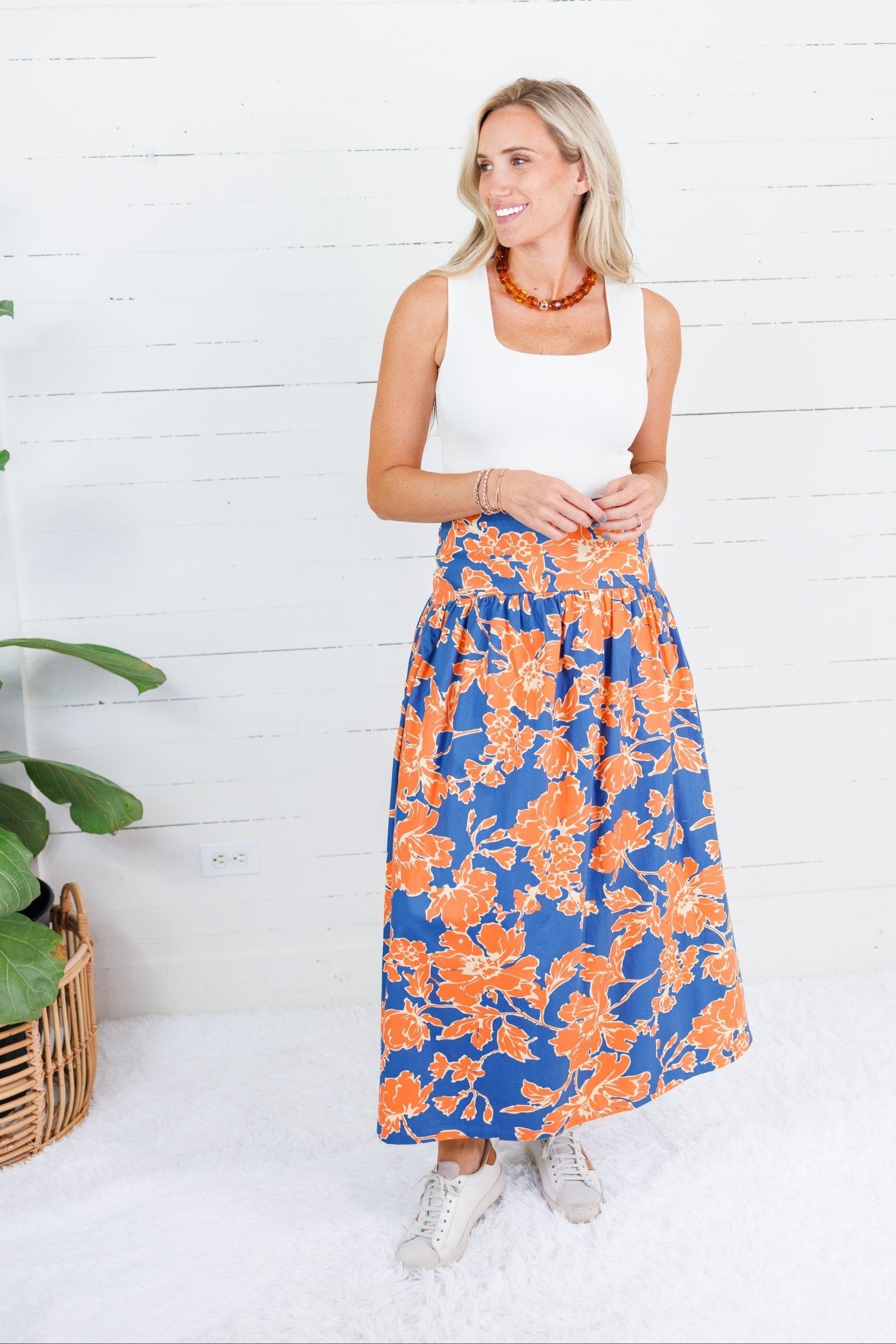 Toomers Orange + Blue Maxi Skirt TCEC