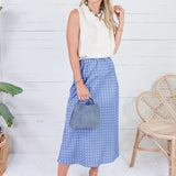 Tori Ecru Pleated Top