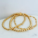 Triple Strand Gold Bead Ball Bracelets - A3 Accessories - Jewelry - Clover + Bee