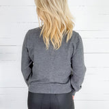 Turner Charcoal + Fancy Buttons Cardigan Compania Fantastica