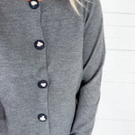 Turner Charcoal + Fancy Buttons Cardigan Compania Fantastica