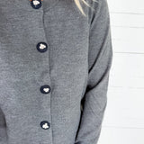 Turner Charcoal + Fancy Buttons Cardigan Compania Fantastica