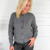 Turner Charcoal + Fancy Buttons Cardigan Compania Fantastica