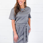Tusco Dark Grey Scuba Top Molly Bracken