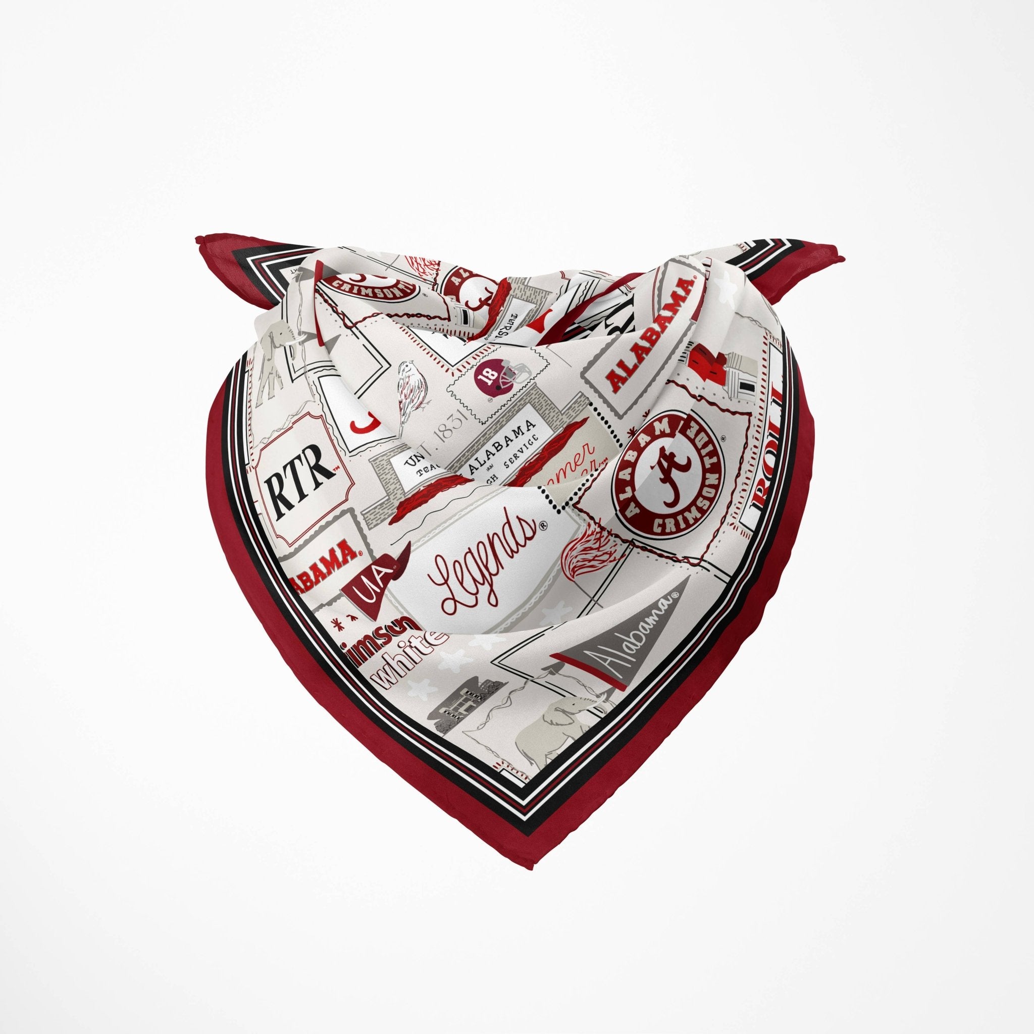 University of Alabama Silk Scarf - A3 Accessories - miscellanous - Clover + Bee