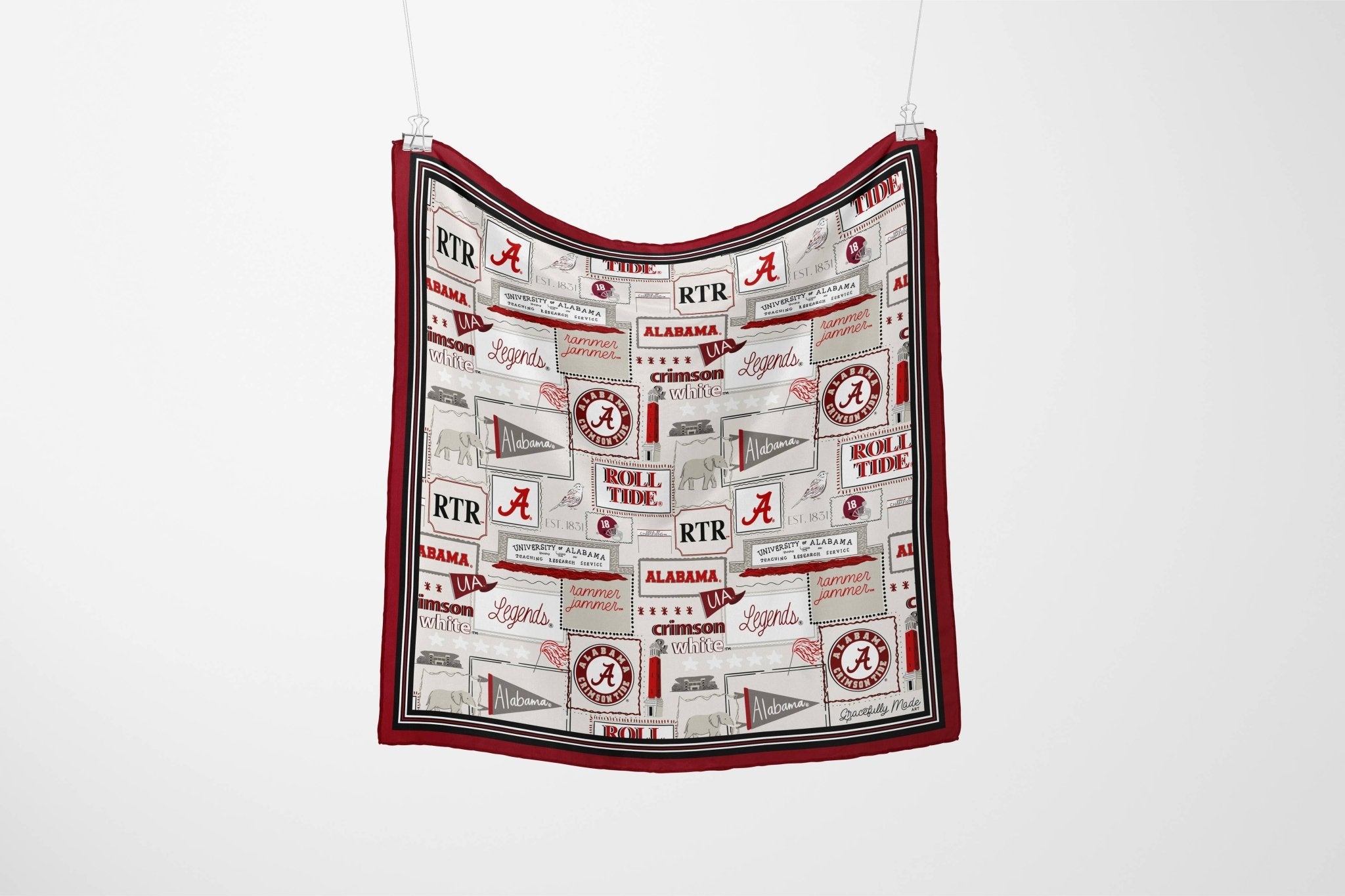 University of Alabama Silk Scarf - A3 Accessories - miscellanous - Clover + Bee