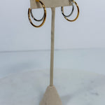 Uptown Mixed Metal Hoop Earrings