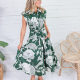 Tilly Fern Botanical Maxi Dress