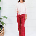 Vea Faux Suede Merlot Pant Lucy Paris