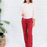 Vea Faux Suede Merlot Pant Lucy Paris