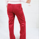 Vea Faux Suede Merlot Pant Lucy Paris