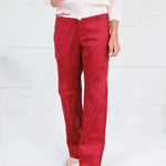 Vea Faux Suede Merlot Pant Lucy Paris