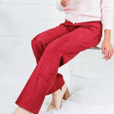 Vea Faux Suede Merlot Pant Lucy Paris