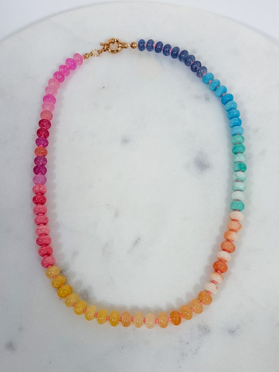 Vibrant Beaded Necklace - 12