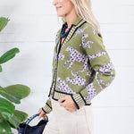 Victor Olive Cheetah Cardigan THML