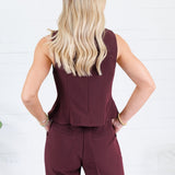 Victor Wine Fitted Tank / Vest Lucy Paris